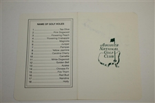 Seve Ballesteros Signed Augusta National Golf Club Scorecard JSA ALOA