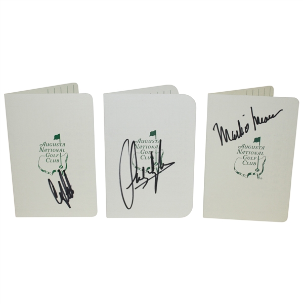 Sandy Lyle, Mark OMeara, & Craig Stadler Signed Augusta National Golf Club Scorecards JSA ALOA