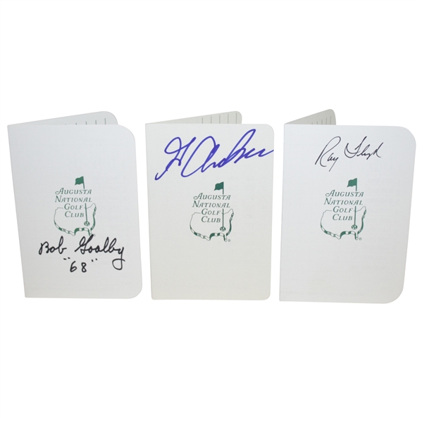 Bob Goalby, George Archer, & Ray Floyd Signed Augusta National Golf Club Scorecards JSA ALOA