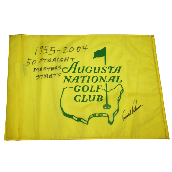 Arnold Palmer Signed Augusta National Couse Flown Flag JSA ALOA