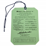 1931 Ryder Cup at The Scioto CC Friday Ticket #1002 - Pristine Unimprovable Condition - Rare