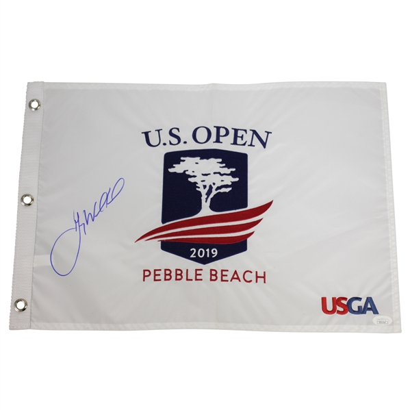 Gary Woodland Signed US Open at Pebble Beach Embroidered Flag #DD51544