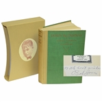 Bobby Jones Signed Cut 1927 1st Edition Down the Fairway with Book Mark & Stamps JSA ALOA