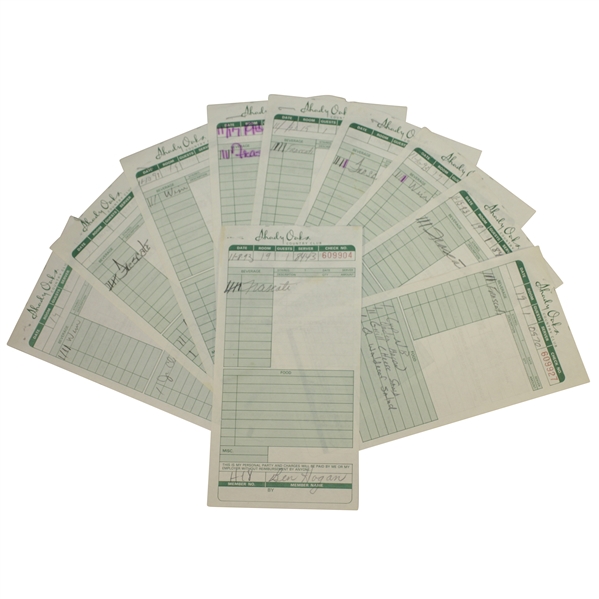 Ten Ben Hogan Signed Shady Oaks Country Club Member Checks/Receipts JSA ALOA