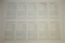 Ten Ben Hogan Signed Shady Oaks Country Club Member Checks/Receipts JSA ALOA