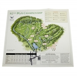 Tiger Woods Signed 2000 PGA Championship at Valhalla Corse Map JSA ALOA