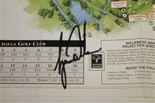 Tiger Woods Signed 2000 PGA Championship at Valhalla Corse Map JSA ALOA