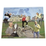 Jack Nicklaus Signed 8x10 Major Victories Composite Swilcan Bridge Photo JSA ALOA