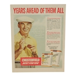 Ben Hogan Signed Chesterfield 1953 Ad JSA ALOA