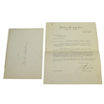 1925 Yorktown Country Club Letter to Lee Phillips - Distinguished Members Content