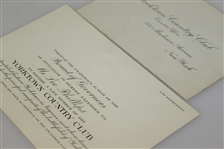 Yorktown Country Club Lifetime Membership Official Invitation