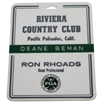 Deane Bemans 1983 PGA Championship at Riviera Country Club Bag Tag