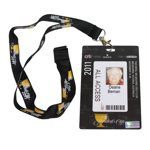 Deane Bemans 2011 The Presidents Cup at Royal Melbourne All Access Badge