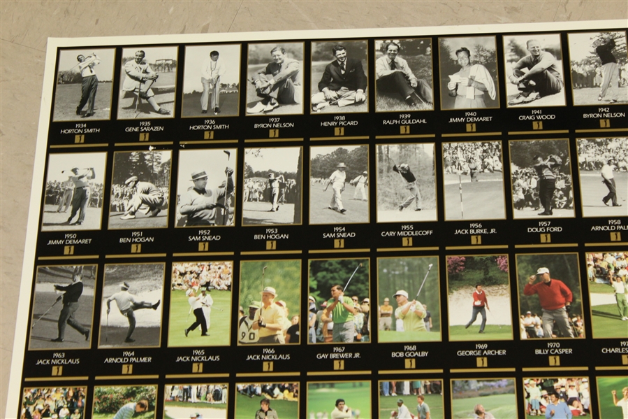 Champions of Golf 'The Masters Collection' Uncut Sheet of Golf Cards