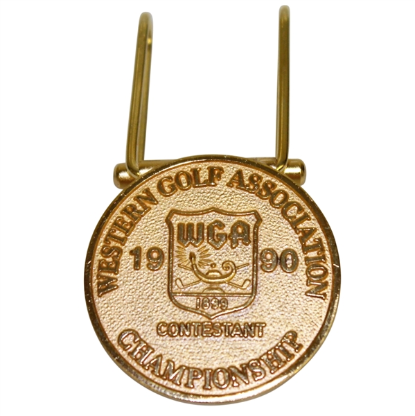 Ray Floyds 1990 WGA Western Open Contestant Money Clip/Badge