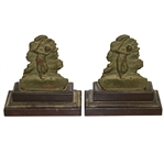 Bobby Jones Likeness Set of Bookends with Seldom Seen Mounted Base