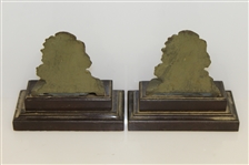Bobby Jones Likeness Set of Bookends with Seldom Seen Mounted Base