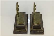 Bobby Jones Likeness Set of Bookends with Seldom Seen Mounted Base