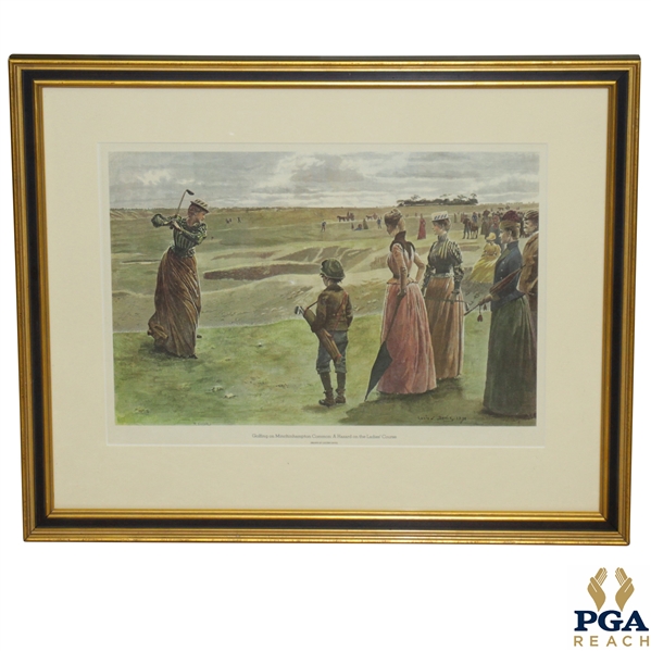 Golfing On Minchinhampton Common, A Hazard On The Ladies Course Print by Lucien Davis