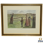 Golfing On Minchinhampton Common, A Hazard On The Ladies Course Print by Lucien Davis