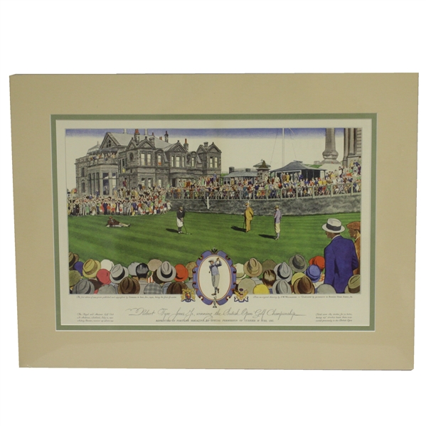 1930 Currier & Ives Robert T. Jones Jr Wins British Open at St. Andrews - Matted