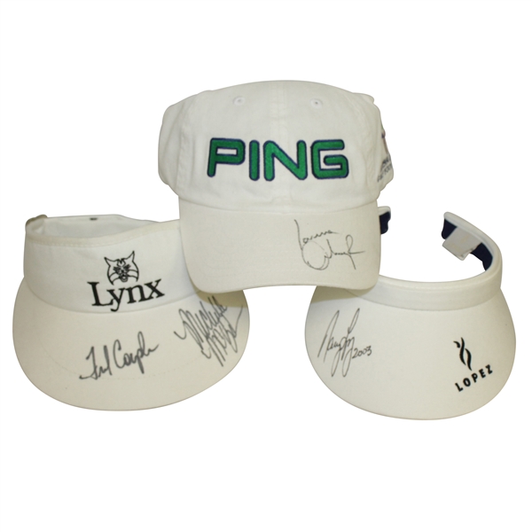 Couples, Lopez, McGann & Ochoa Signed Hats JSA ALOA