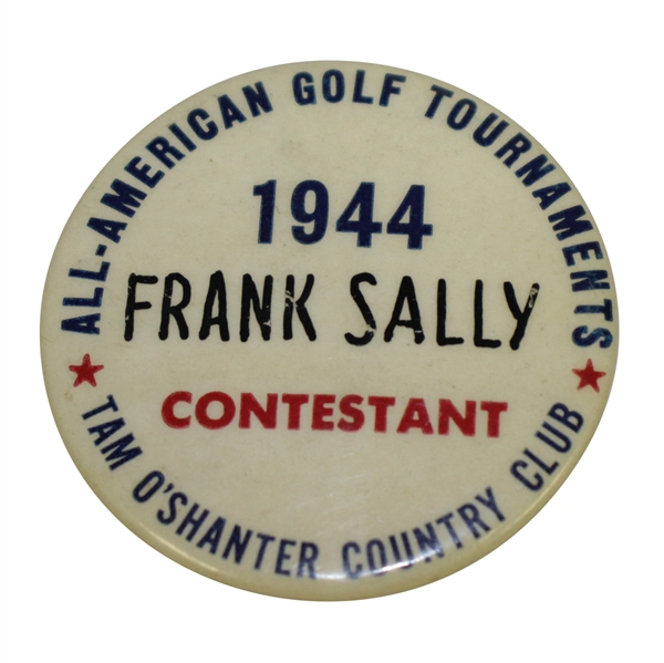 1944 All American Tournament Tam O Shanter CC Contestants Badge - Byron Nelson Victory