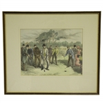 1869 Match at Blackheath by Frederick Gilbert Wood Block Engraving Reproduction