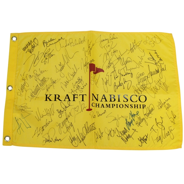2012 Kraft Nabisco Championship Field Signed Flag - Thompson, Lopez, Lewis, Wie & Others JSA ALOA