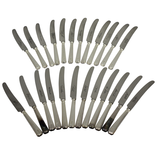 Mark Calcavecchias 2002 Ryder Cup Knife Set Players Gift - Arthur Price of England