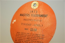 1973 Masters Tournament Tuesday Ticket - Tommy Aaron Win