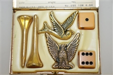 Classic 'Tee Fore Two' Set - Two Tees, Pair of Dice, and Two Birds - Crist Collection
