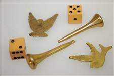 Classic 'Tee Fore Two' Set - Two Tees, Pair of Dice, and Two Birds - Crist Collection