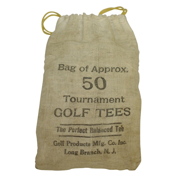 Vintage "The Perfect Balanced Tee" Canvas Golf Tee Bag with Tees - Crist Collection