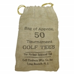 Vintage "The Perfect Balanced Tee" Canvas Golf Tee Bag with Tees - Crist Collection