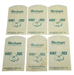 Six Vintage Wax "MacGregor M Golf Tees" Golf Tees Bags - Crist Collection