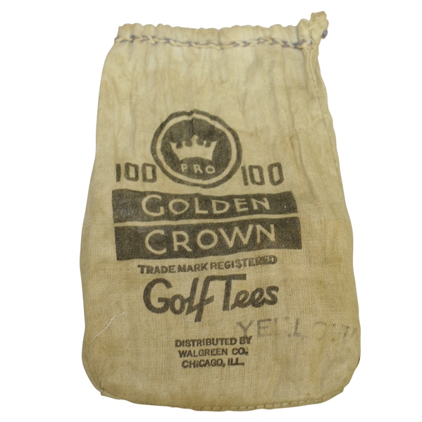 Vintage "Pro Golden Crown" Walgreen Co. Canvas Tee Bag with Tees - Crist Collection