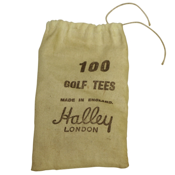 Vintage "100 Golf Tees - Halley London" Canvas Tee Bag with Tees - Crist Collection