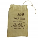 Vintage "100 Golf Tees - Halley London" Canvas Tee Bag with Tees - Crist Collection
