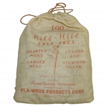 Vintage "Rite-Hite Golf Tees" Canvas Tee Bag with Tees - Crist Collection