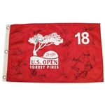 21 U.S. Open Champs Signed 2008 US Open at Torrey Pines Flag JSA ALOA