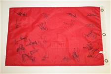 21 U.S. Open Champs Signed 2008 US Open at Torrey Pines Flag JSA ALOA