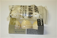 Kent Practice Golf Balls with Sleeve of Unopened Kroydon Golf Balls