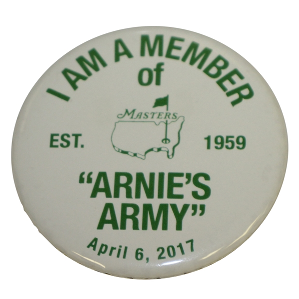 Masters "Arnies Army" Collectible Member Pin Commemorating Arnold Palmer "est 1959"