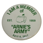 Masters "Arnies Army" Collectible Member Pin Commemorating Arnold Palmer "est 1959"