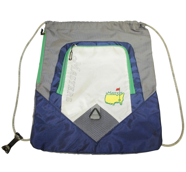 Masters Tournament Blue/Grey/Green Backpack/Cinch Bag