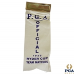 1935 Ryder Cup at Ridgewood Country Club Officials Badge & Ribbon - Seldom Seen