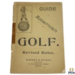 1900 Guide to American Golf Revised Rules Booklet Published by Wright & Ditson