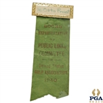 1940 USGA Public Links Committee Local Representative Badge/Ribbon - R. Otto Probst