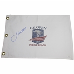 Gary Woodland Signed 2019 US Open at Pebble Beach Bling Embroidered White Flag JSA #DD51539